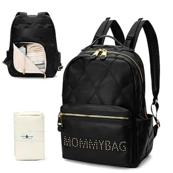 Diaper Bag Backpack Leather, Baby Diaper Bag Backpack,Large Capacity Diaper Bag - Picture 7 of 7